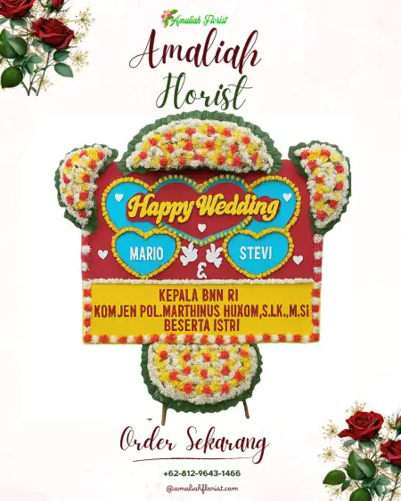 Papan Bunga Pernikahan Karya Tunggal